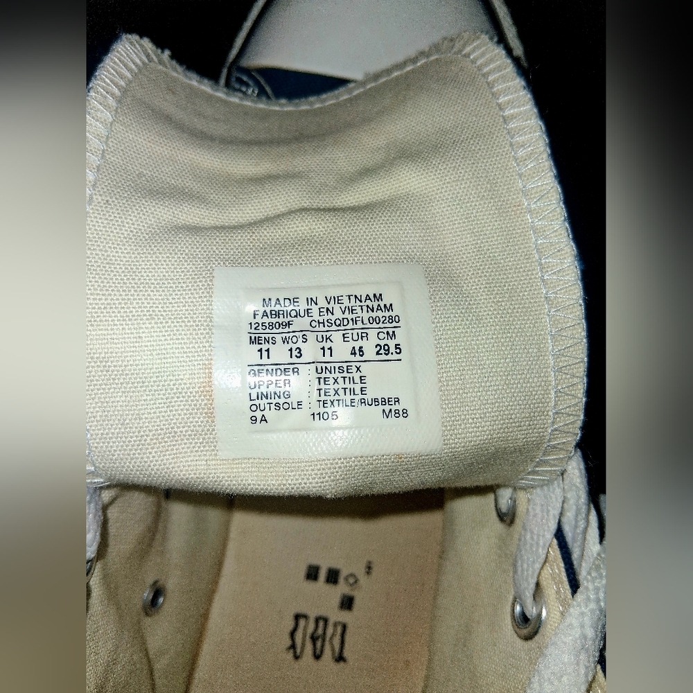 Converse Chuck Taylor All Star High Top - Navy Blue (Men’s 11 / Women’s 13) - Picture 7 of 7